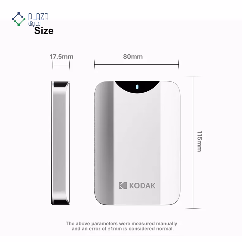 هارد اکسترنال کداک مدل P230 ظرفیت 1 ترابایت پلازا دیجیتال