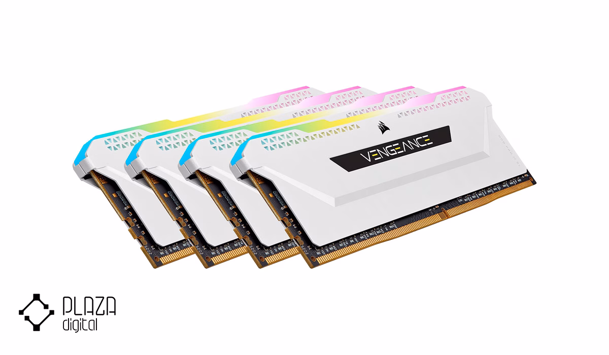 معرفی بهترین رم کورسیر corsair 12 رم دسکتاپ DDR4 دو کاناله 3200 مگاهرتز کورسیر CL16 مدل VENGEANCE RGB PRO White ظرفیت 32 گیگابایت