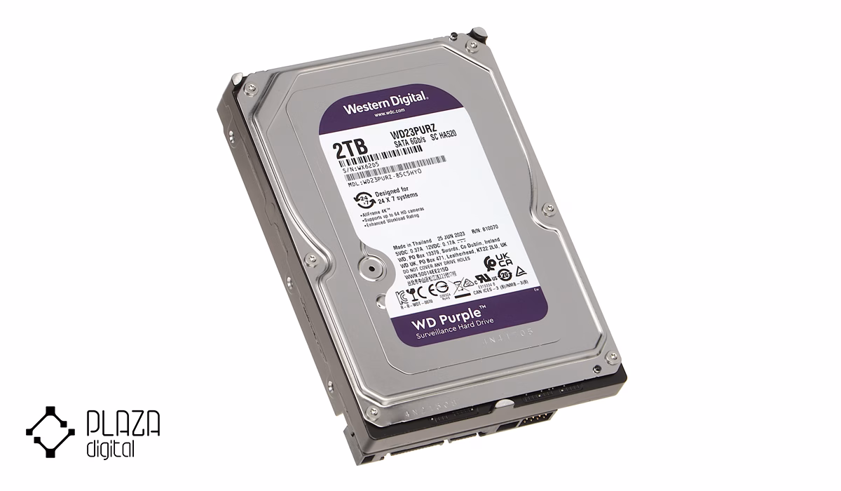 بهترین هارد های hdd بازار 11 هارددیسک اینترنال وسترن دیجیتال مدل Purple Buffer ظرفیت 2 ترابایت